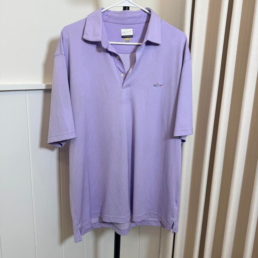 Greg Norman Men's XL Lavender Play Dry Performance Golf Polo Shirt
